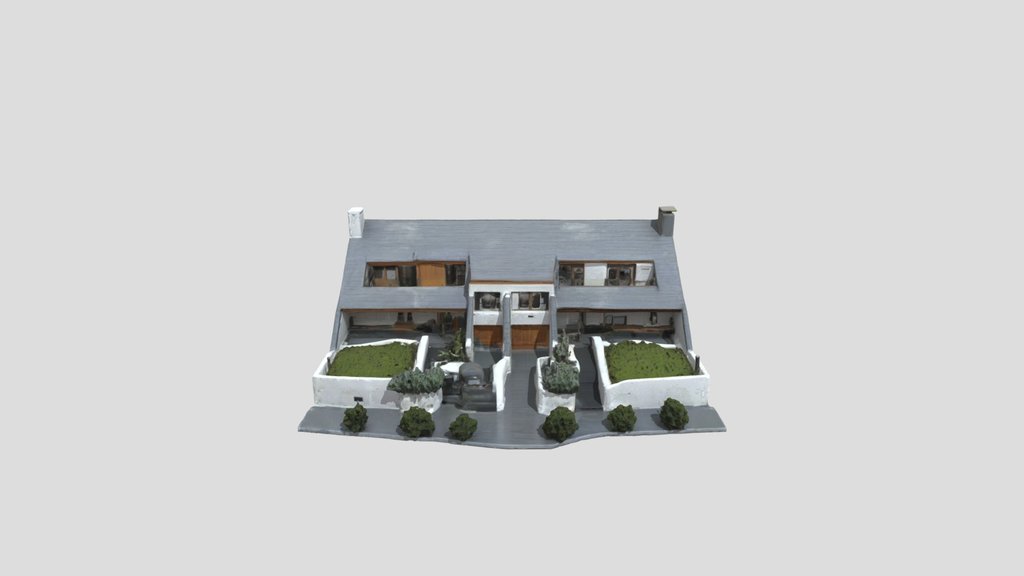 modern Townhouses Cascading Roofs and Terraces