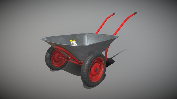 Wheelbarrow Construction Cart – Gratis 3D-model STL