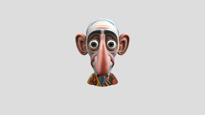 cartoonish human character 3D Model