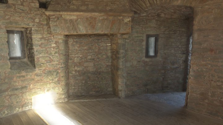 Pembroke castle, Tudor tower 2nd floor 3D Model