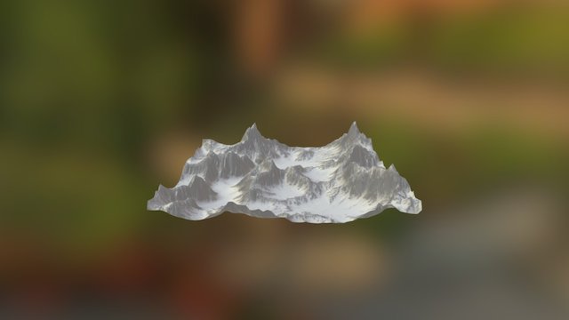 mont carago with snow 3D Model