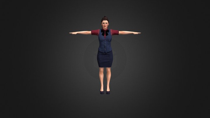 Stewardess 3D Model
