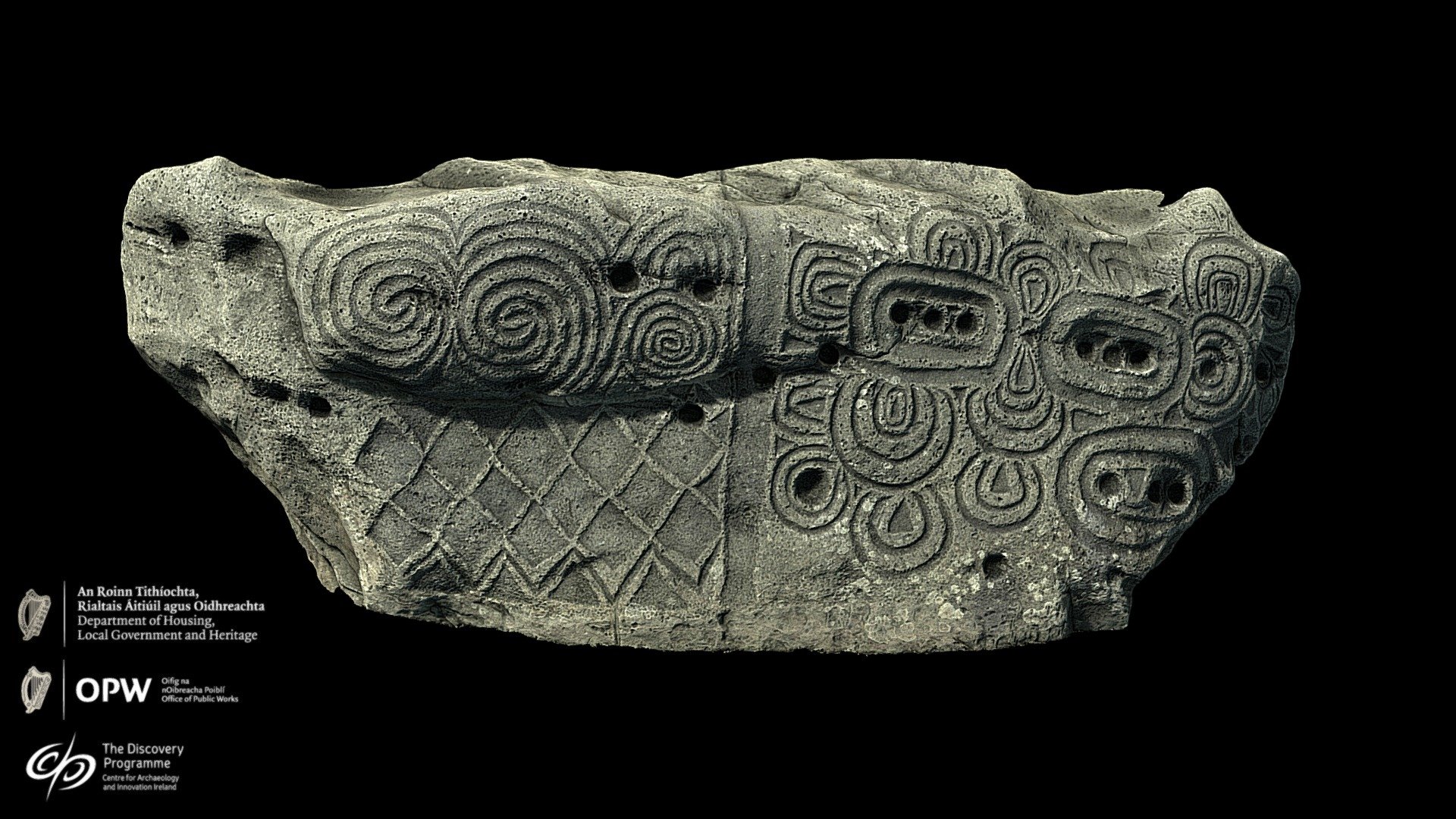 Kerbstone 52, Newgrange (Photo) — Sketchfab embed 3D viewer