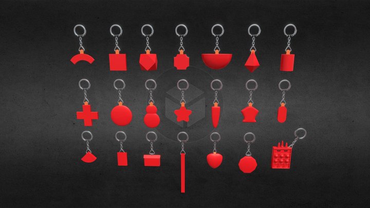 Lowpoly Keychains:Stylish, Minimalist, Essential 3D Model