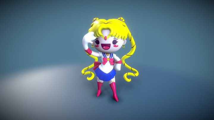 Sailor Moon Kawaii 3D Model