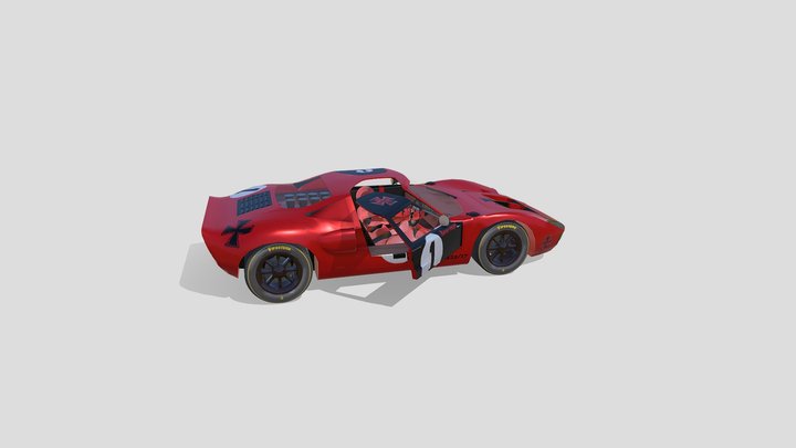 Fordgt40-final-texture-baron rouge 3D Model