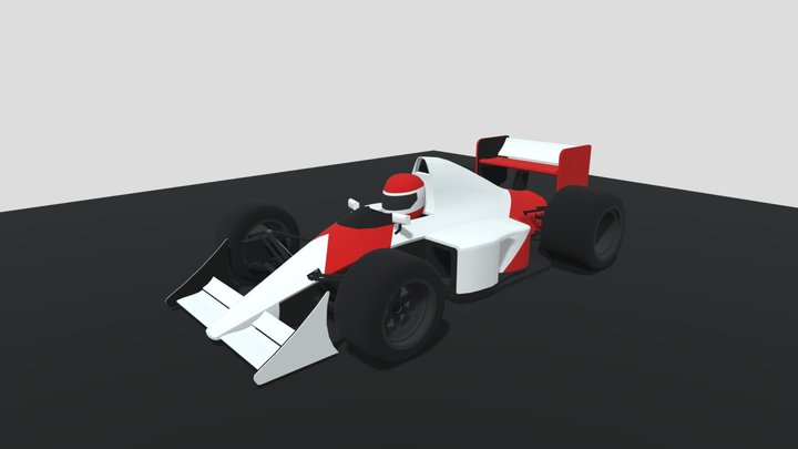 McLaren MP4/5 Stylized 3D Model