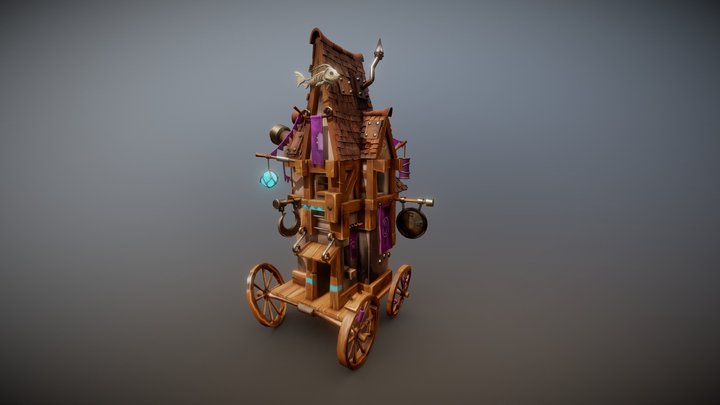 Fantasy Caravan 3D Model
