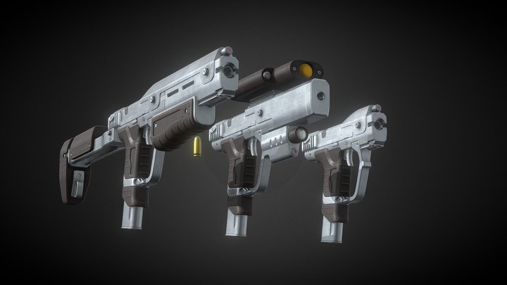 M6D - Halo Magnum // SOCOM and Carbine variants 3D Model