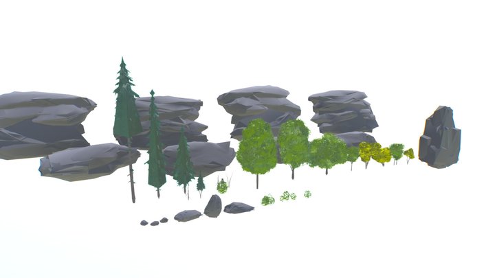 Nature Vegetation Pack 3D Model