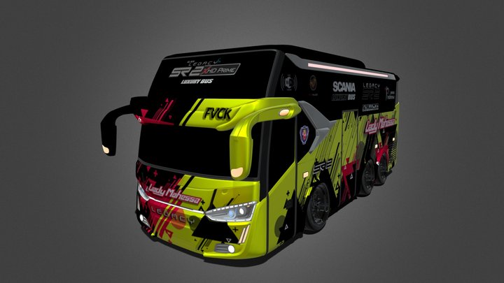 Chibi Indonesian Bus - Lady Mahessa 3D Model