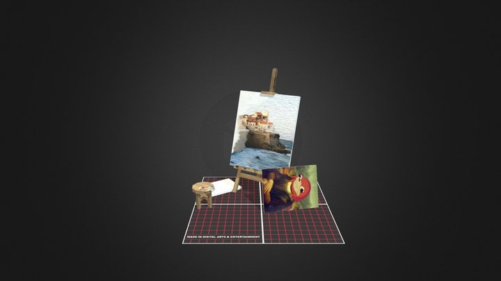 Prop_Easel 3D Model