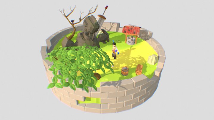 diorama y texturizado 3D Model