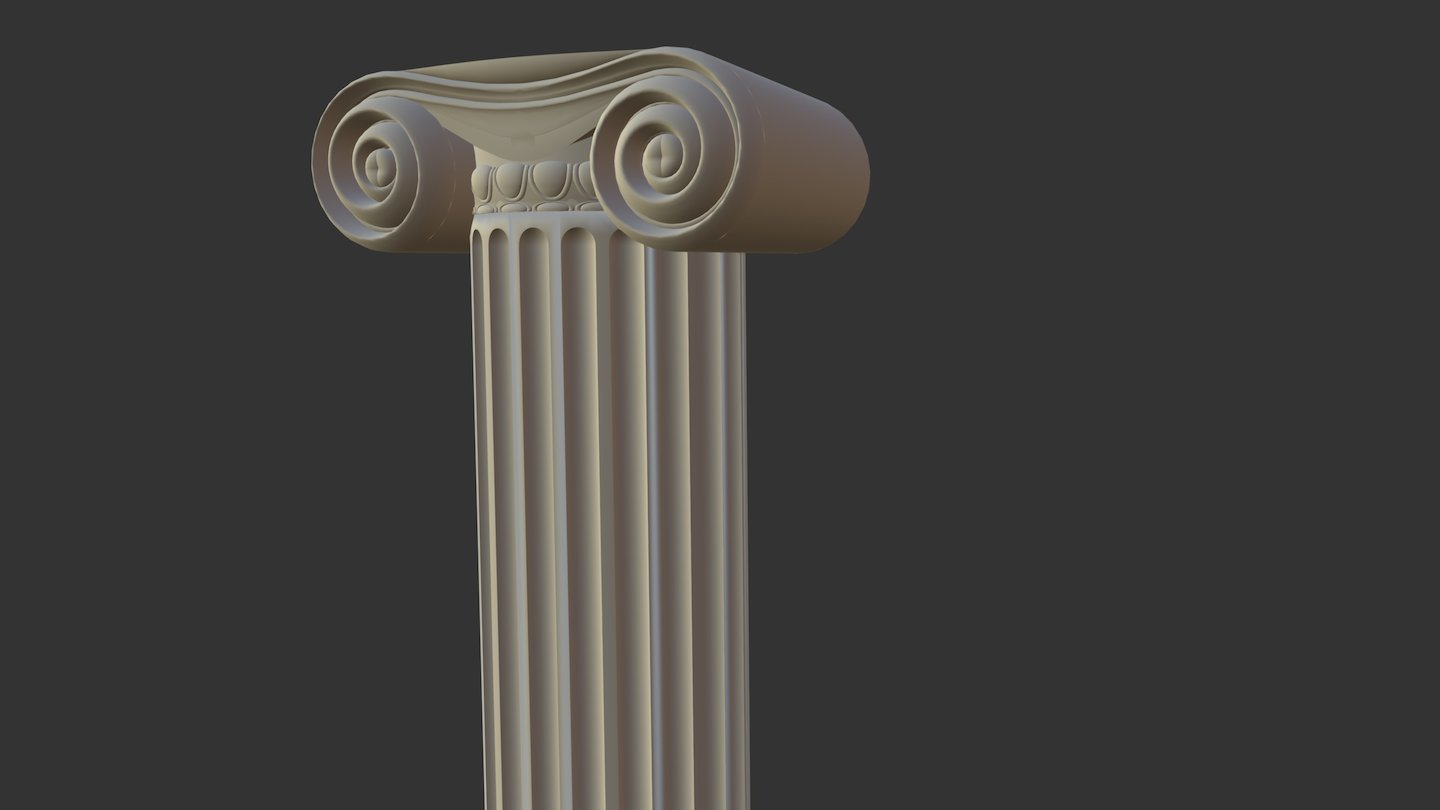 IONIC COLUMN FINAL - 3D model by mertsartik [c25dea1] - Sketchfab