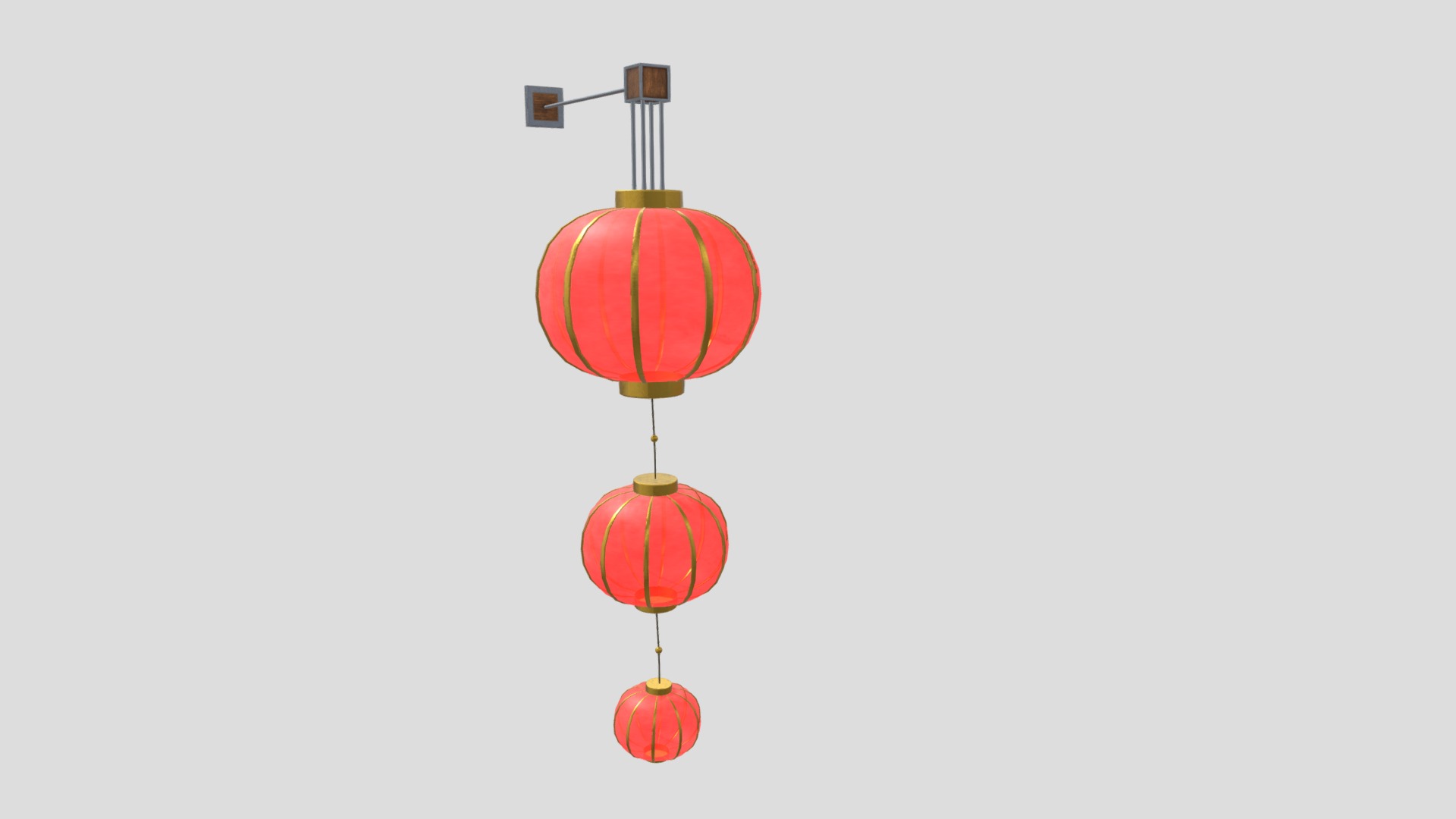 3D model Traditional Chinese Lantern - This is a 3D model of the Traditional Chinese Lantern. The 3D model is about diagram.