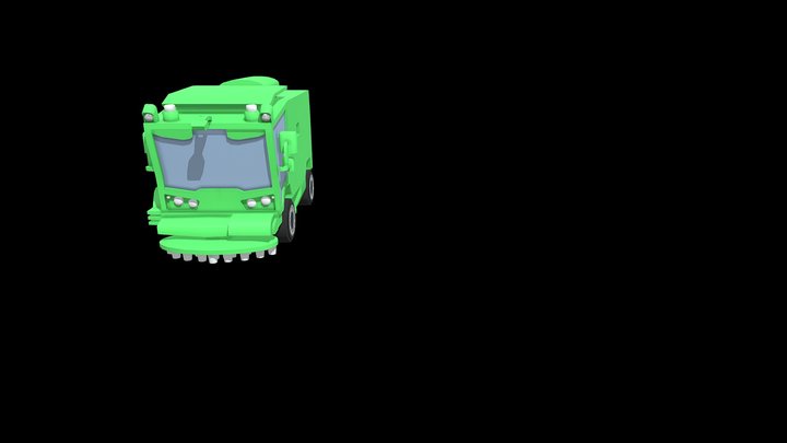 LowPoly StreetCleaner 3D Model