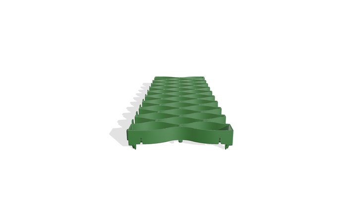 Flex Grid Green 500x200x30mm 3D Model