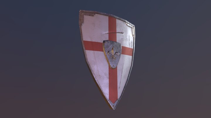 [3D/Texturing] Medieval Shield 3D Model