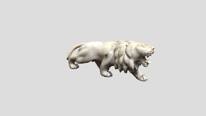 白色大理石狮子雕塑white Marble Lion Sculpture – Kostenloses 3D-Modell STL