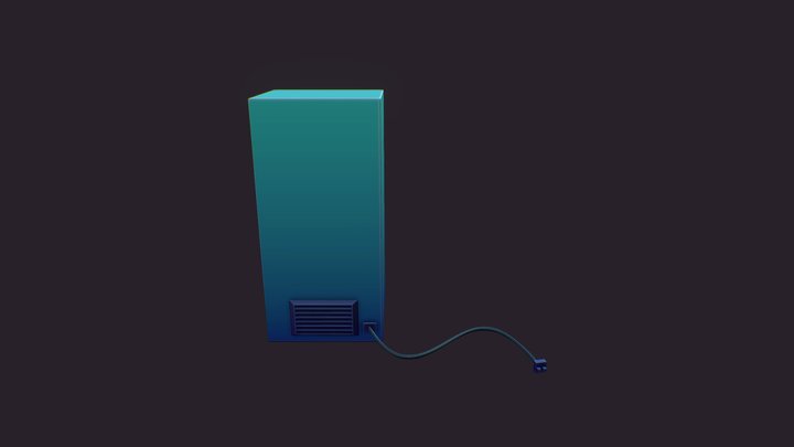 Stylized Fridge 3D Model
