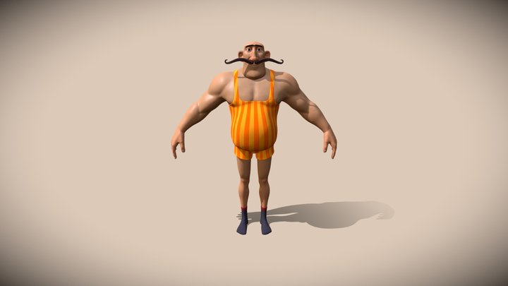 Joyful the strongman 3D Model