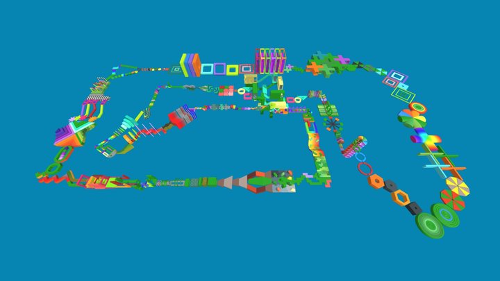 Obby Parkour Mega Pack | Demo Scene 3D Model
