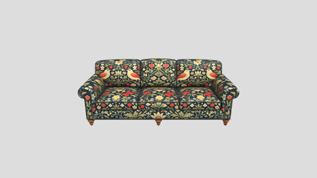 Birds on a Floral Sofa