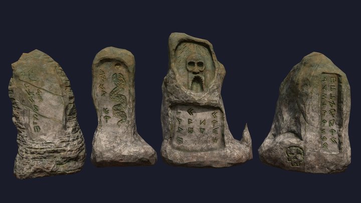 Totem Stones 3D Model