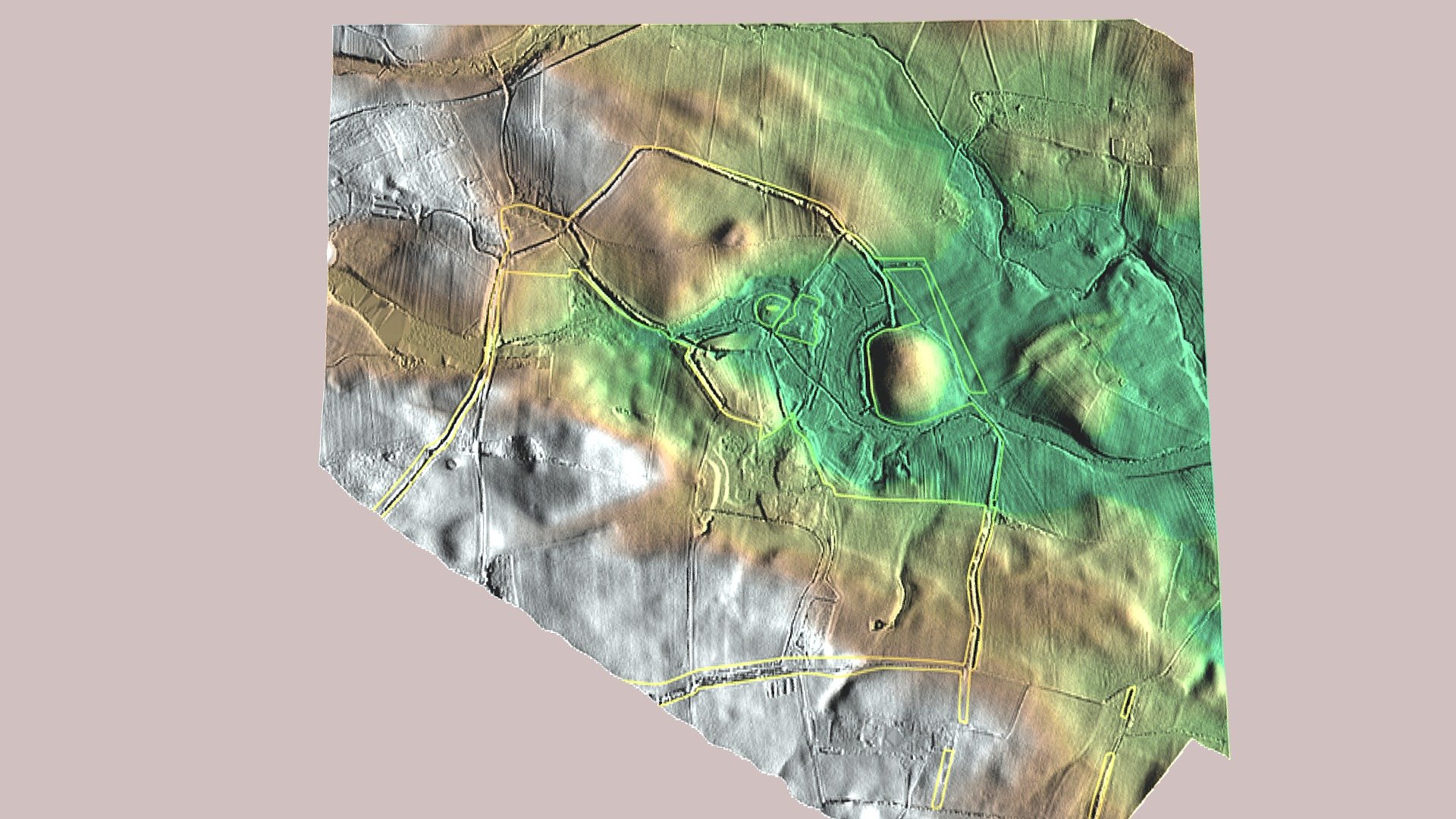 Stanwick Late Iron Age oppidum: QGIS-LIDAR