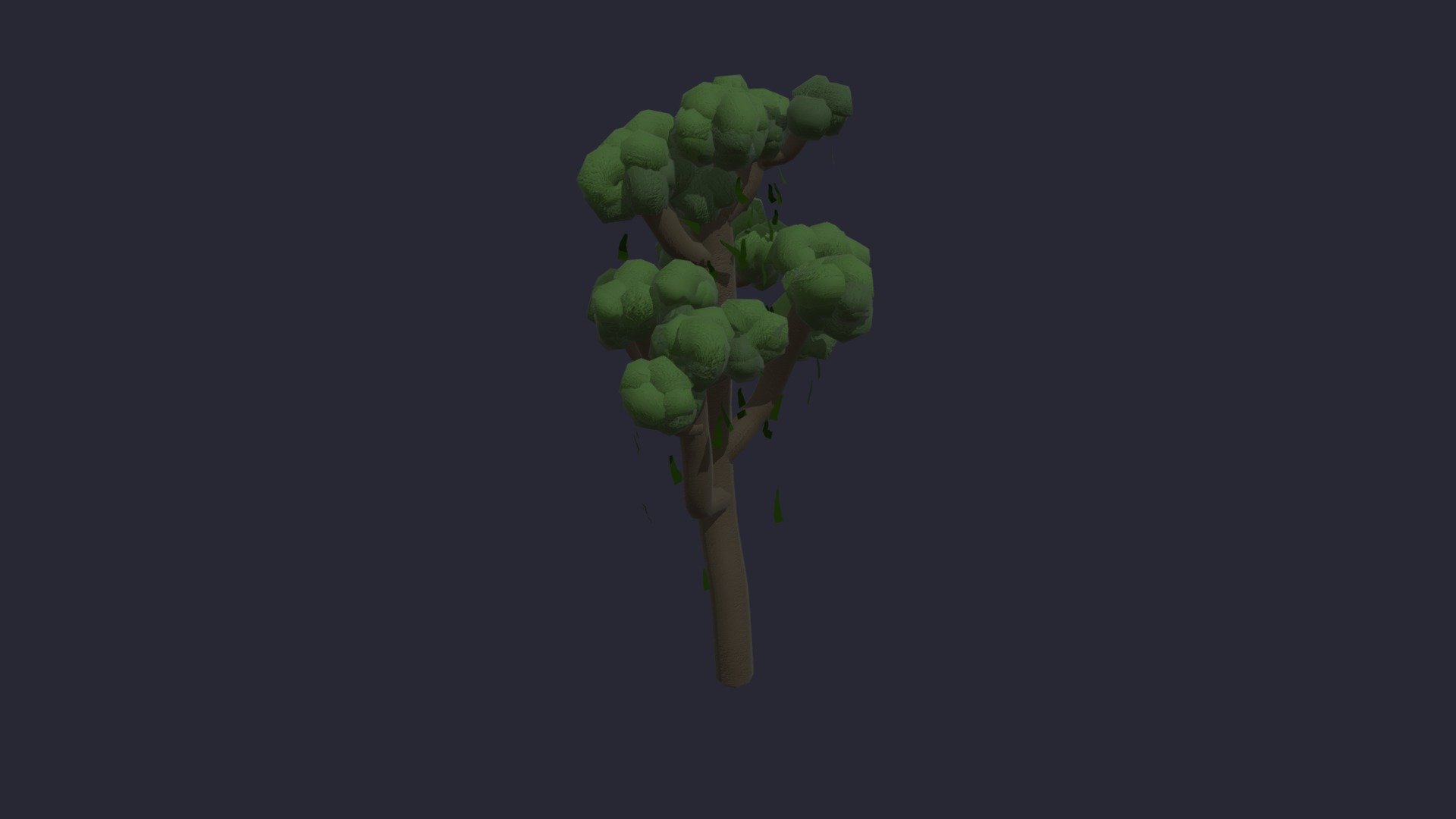 Basic Tree with Flowing Leaves - Download Free 3D model by lindaman96 ...