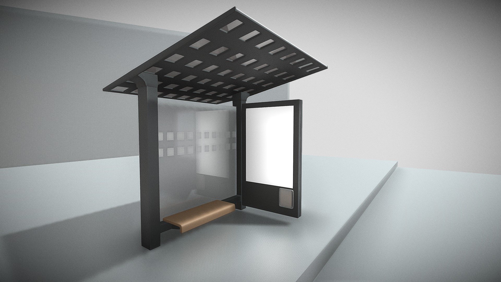 bus stop - 3D model by golden-eagle [c26c44a] - Sketchfab