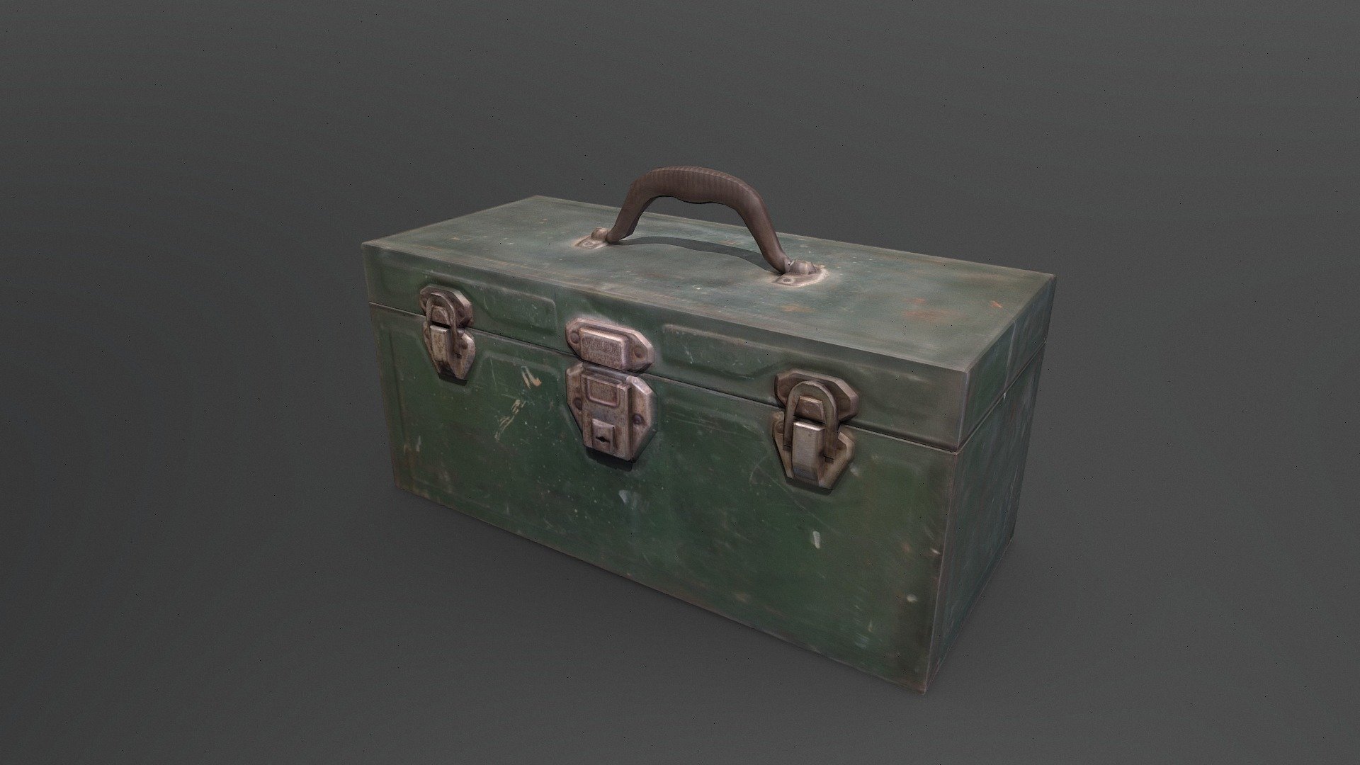 3D model Vintage travel trunk VR / AR / low-poly