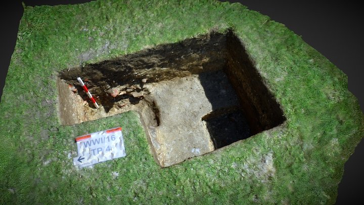 Dig 3: Test Pit 4 with extended slot 3D Model