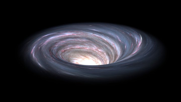 Wormhole Black Hole Galaxy 3D Model