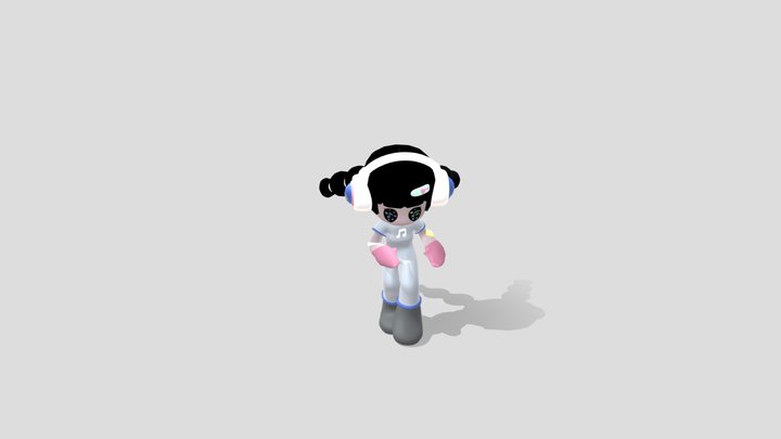Music Hero animation 3D Model
