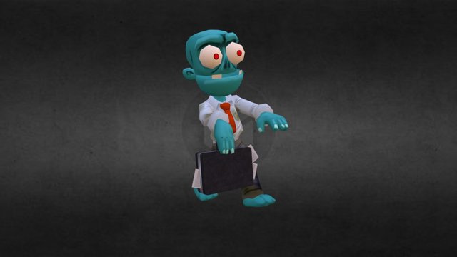 Zombie Office Worker 3D Model