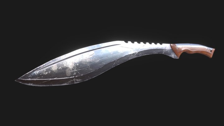 Kukri Melee Weapon 3D Model