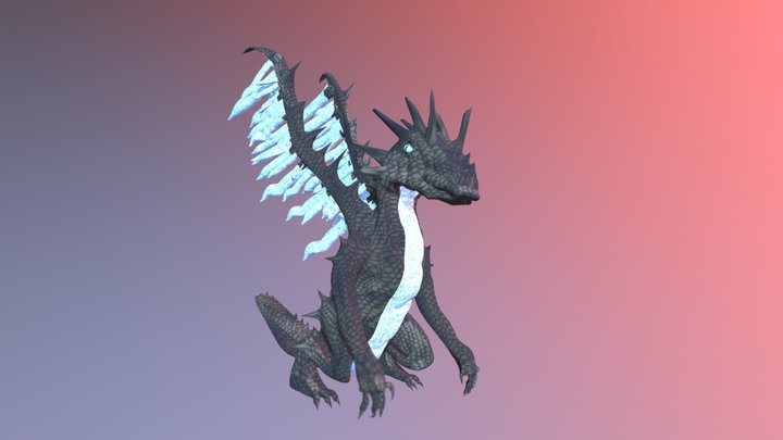 Icicle- the tiny ice dragon 3D Model