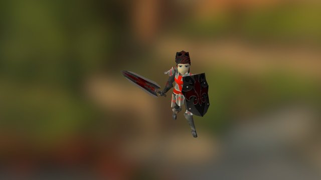 Knight walking 3D Model