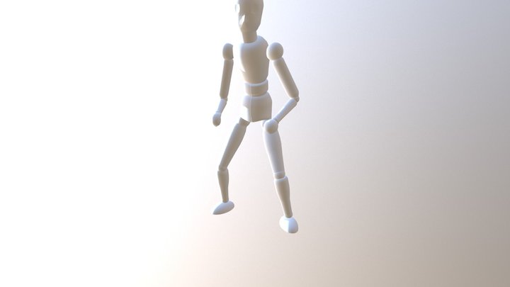 Wooden Larry@ Zombie Death 3D Model