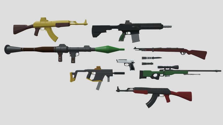 gun pack 3D Model