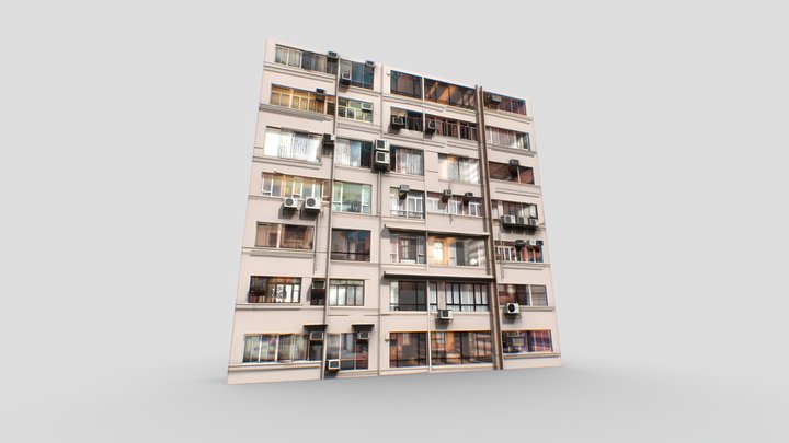 Background Asian Complex (Tileable) 3D Model