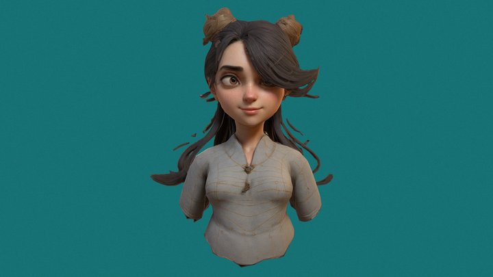 Female Stylized Models ,(Mid Body Free Download) 3D Model