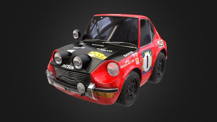 DATSUN 240Z Rally toy size 3D Model