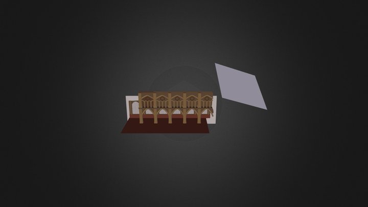 Isometric Gothic Scene 3D Model