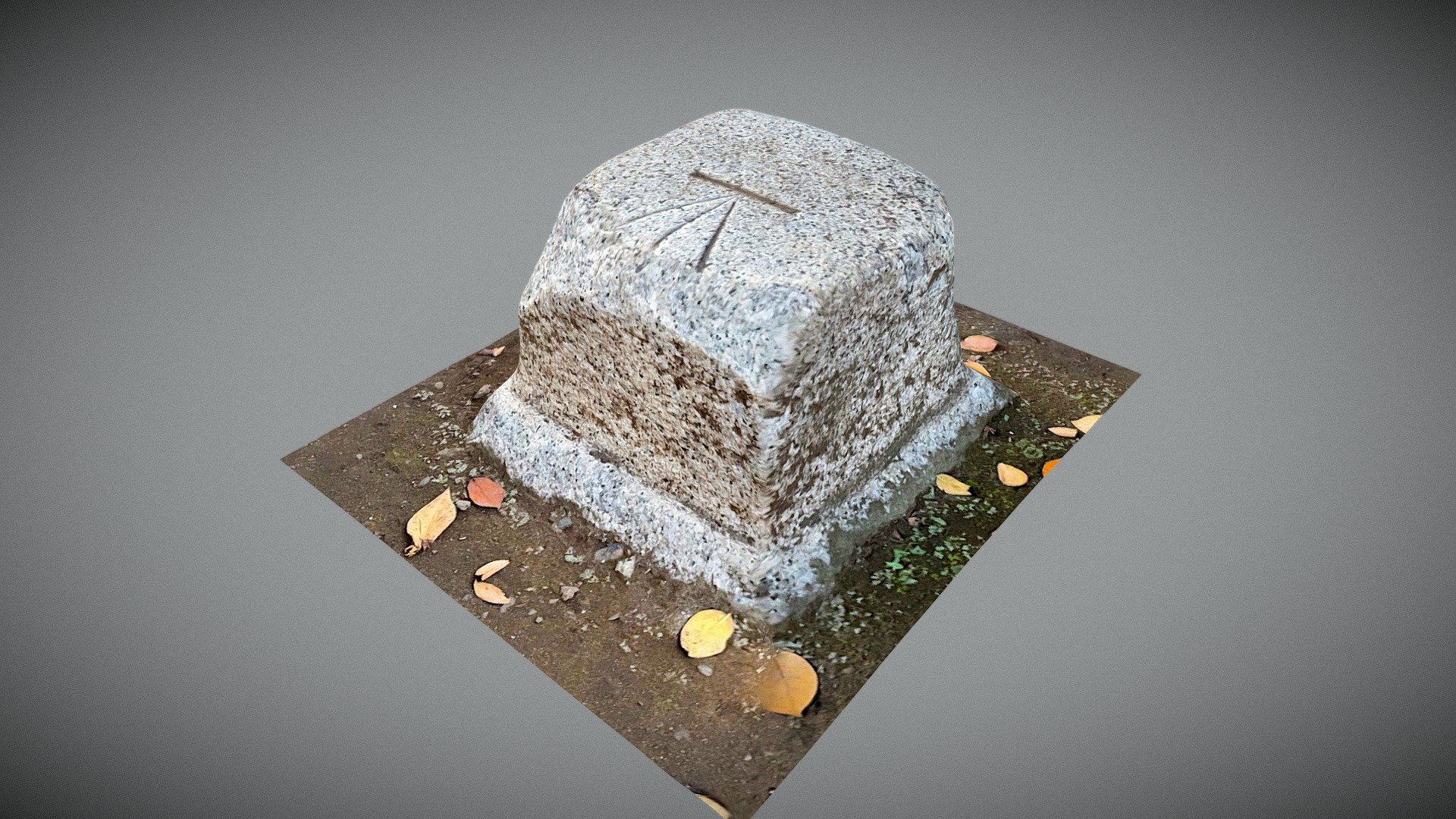 Mysterious Benchmark:不思議な几号水準点 — Sketchfab embed 3D viewer