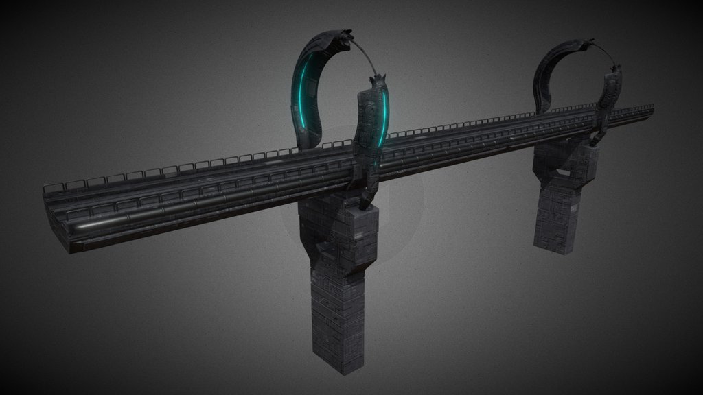 Science Fiction Tram/Train Bridge.