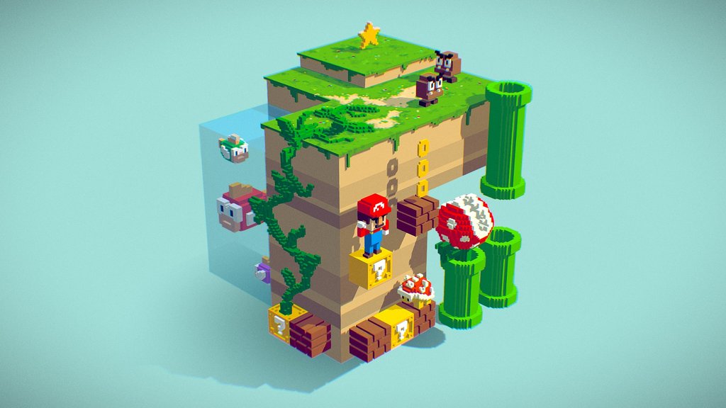 super mario - A 3D model collection by MatiasH290 (@matias029) - Sketchfab