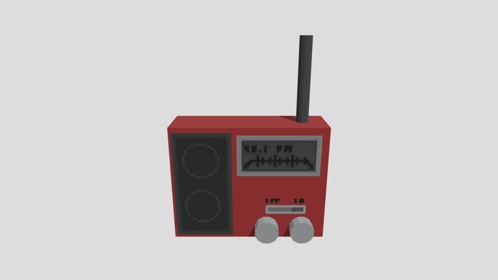 Low Poly Radio 3D Model