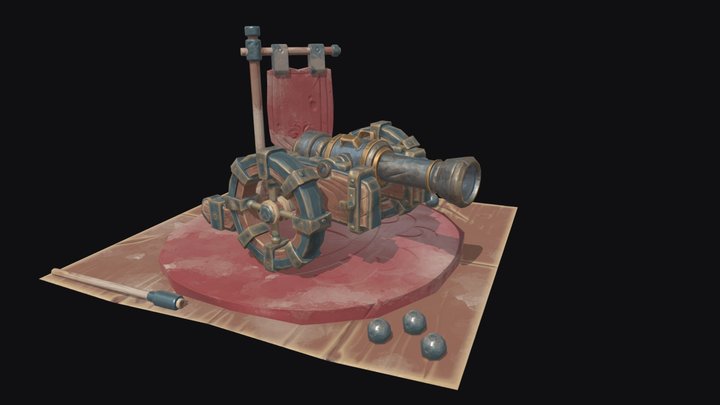[STUDENT WORK] Stylized Cannon 3D Model